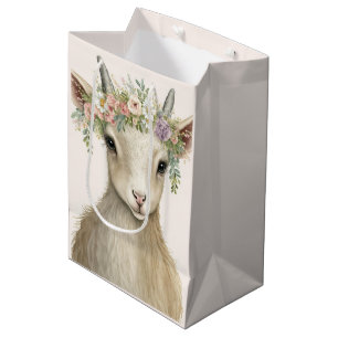 Cute Animal Goat Boho Watercolor