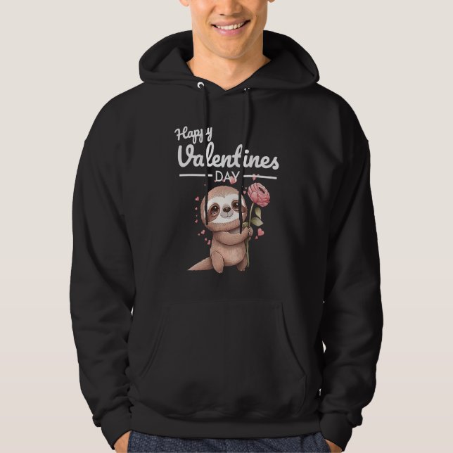 Cute Animal Heart Panda  Happy Valentine Day  11 Hoodie (Framsida)
