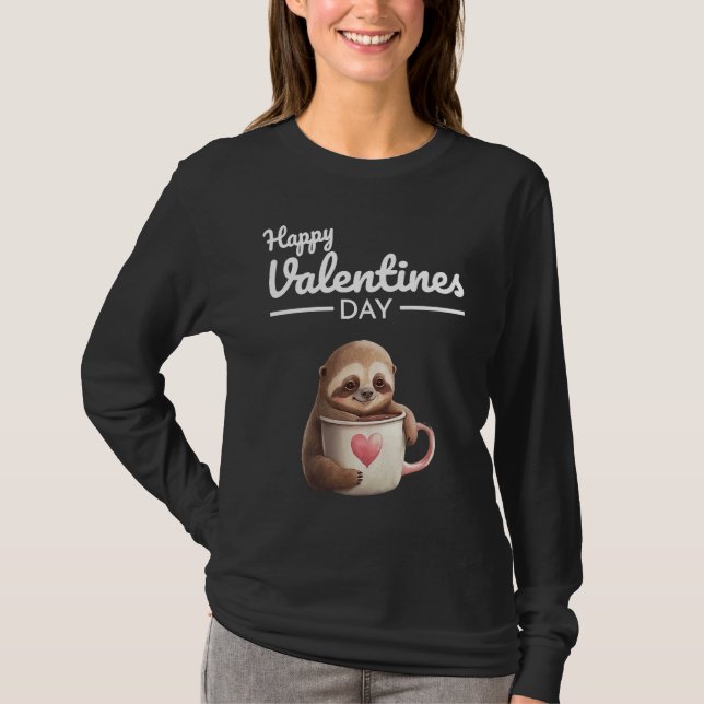 Cute Animal Heart Panda  Happy Valentine Day  11 T Shirt (Framsida)