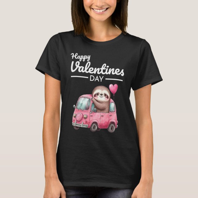 Cute Animal Heart Panda  Happy Valentine Day  15 T Shirt (Framsida)