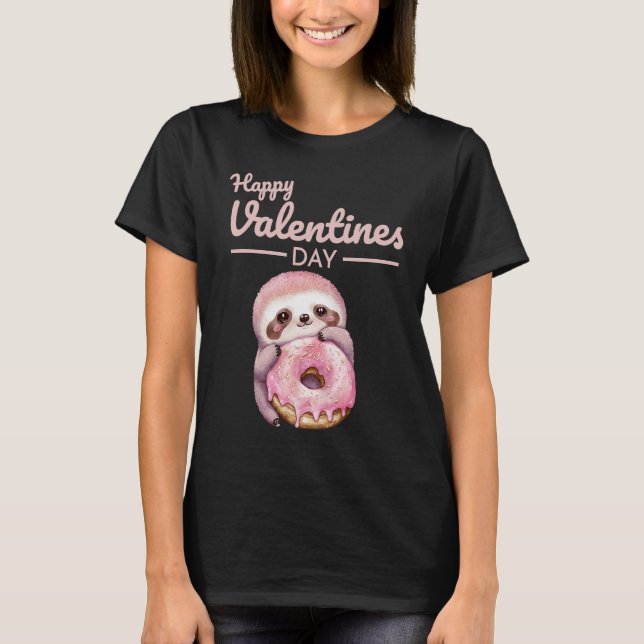 Cute Animal Heart Panda  Happy Valentine Day  20 T Shirt (Framsida)