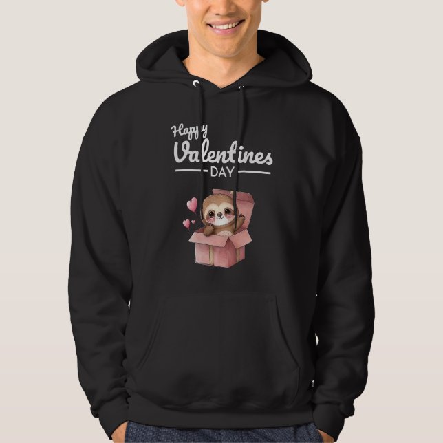 Cute Animal Heart Panda  Happy Valentine Day  4 Hoodie (Framsida)