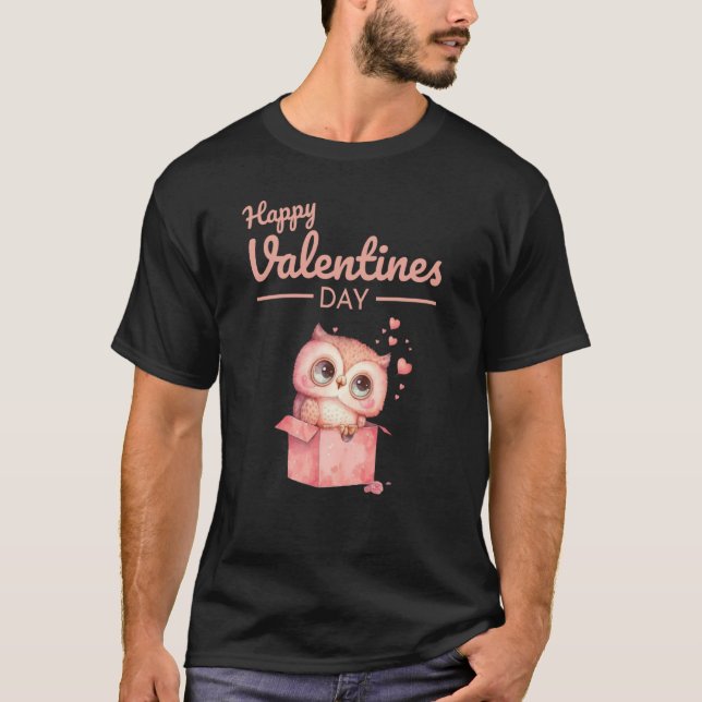 Cute Animal Heart Panda Happy Valentine Day  58 T Shirt (Framsida)