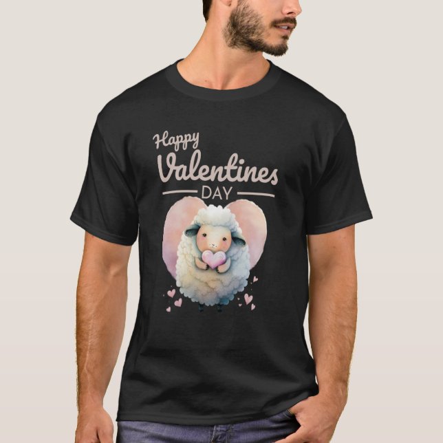 Cute Animal Heart Panda Happy Valentine Day  77 T Shirt (Framsida)