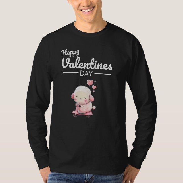 Cute Animal Heart Panda Happy Valentine Day  83 T Shirt (Framsida)