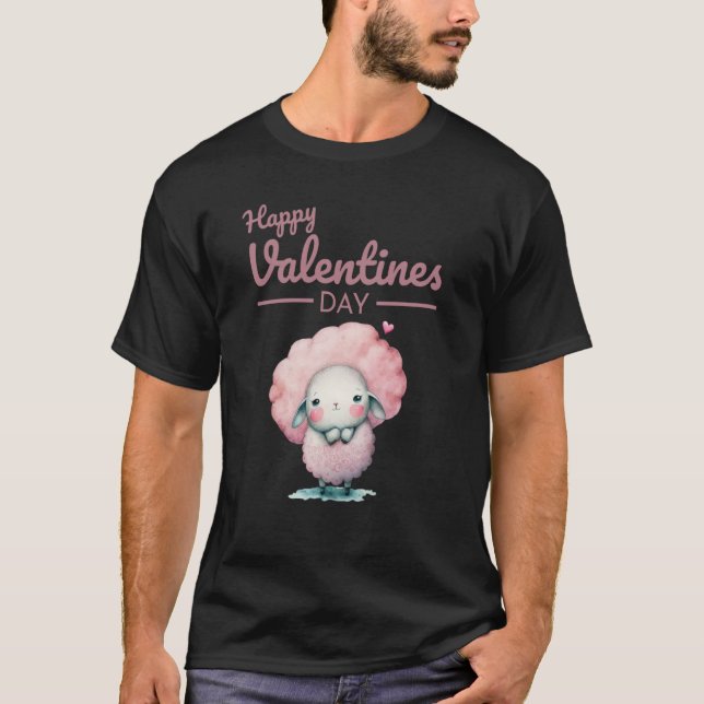 Cute Animal Heart Panda Happy Valentine Day  85 T Shirt (Framsida)