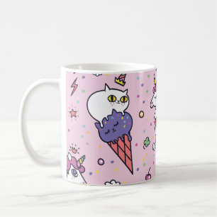 Cute Animal Ice Cream Conces Kaffemugg