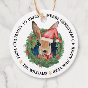 Cute Animal Illustrations God jul Gift Gåvor Etiketter