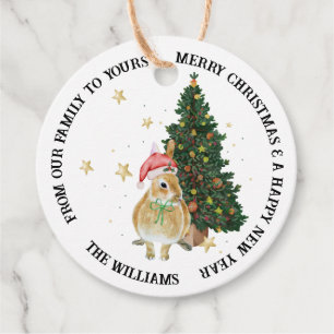 Cute Animal Illustrations God jul Gift Gåvor Etiketter