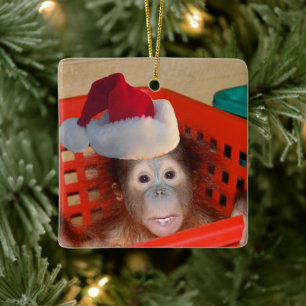 Cute Animal Jul Julgransprydnad Keramik