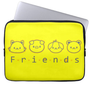 Cute animal kompisar ansikte Fodral-Mate iphone ca Laptop Fodral