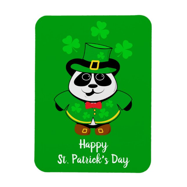 Cute Animal lycklig St patricks day Magnet (Vertikal)