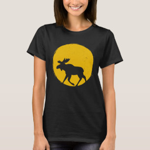 Cute Animal Moose Elk Sol Silhouette T Shirt