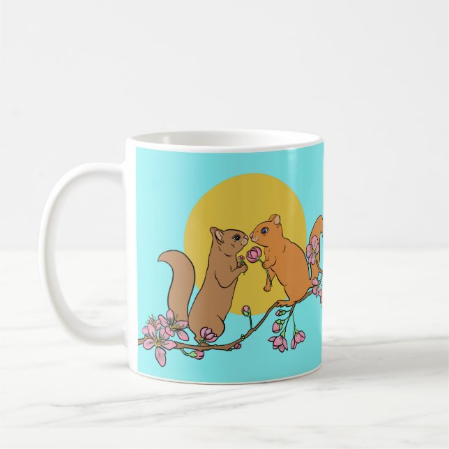 Cute animal mugg med ekorrar (Vänster)