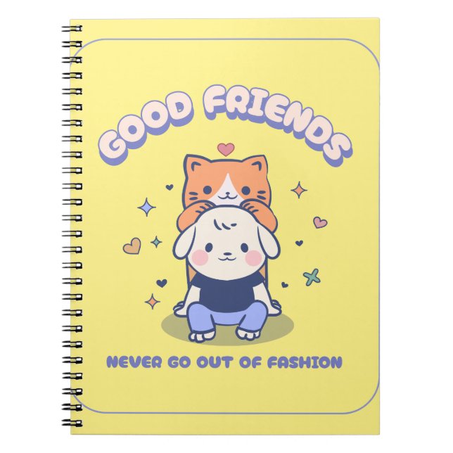 Cute Animal Notebook Anteckningsbok (Framsidan)