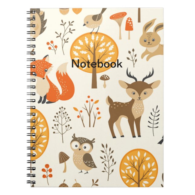 Cute Animal Notebook Anteckningsbok (Framsidan)