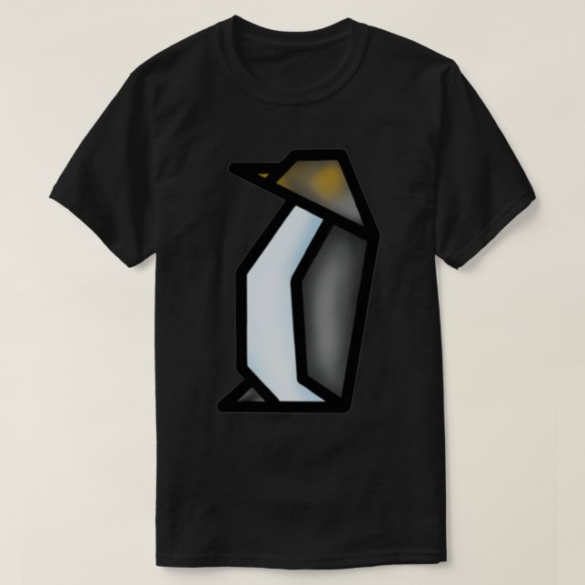 Cute Animal Origami Penguin T Shirt (Design framsida)