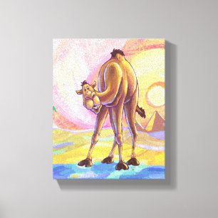 Cute Animal Parad Camel Art Canvastryck