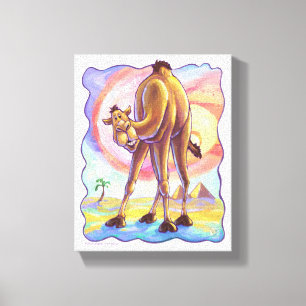 Cute Animal Parad Camel Art Canvastryck