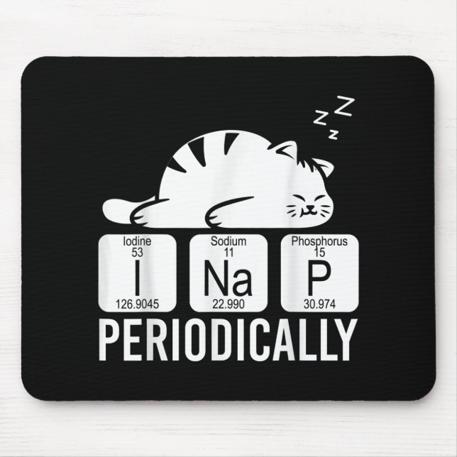 Cute Animal Periodic Bord Funny Chemistry Cat Musmatta (Framsidan)