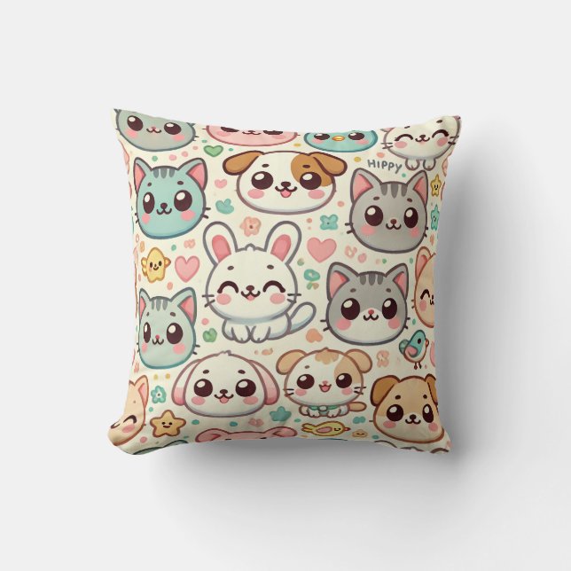 Cute Animal Pillow Cushion Kudde (Framsida)