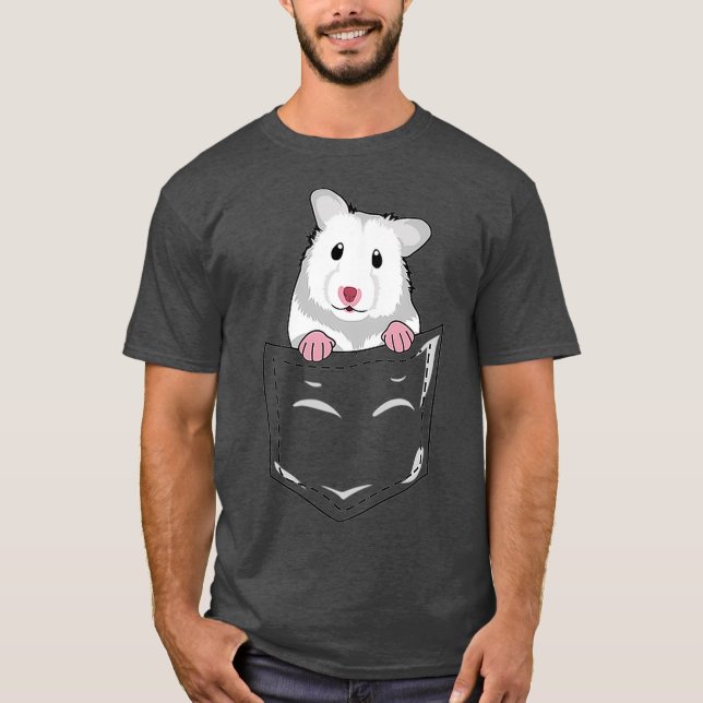 Cute Animal Pocket Tee Hamster Gift Hamster (Framsida)