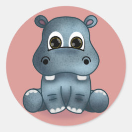 Cute Animal Sticker Runt Klistermärke