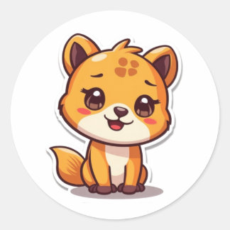 Cute Animal Stickers Runt Klistermärke