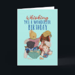 Cute Animal Tecknad Baking Cake Pun Funny Birthday Kort<br><div class="desc">Lustigt och sött födelsedagskort för dem som slår kärlek och humor. Perfekt för att önska dina vänner och din familj grattis på födelsedagen. Besök vår butik om du vill ha mer födelsedagskort. Du hittar något coola,  humoristiskt och ibland sarkastiskt födelsedagskort för din speciella.</div>