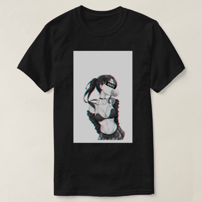 Cute Animalie waifu material T Shirt (Design framsida)