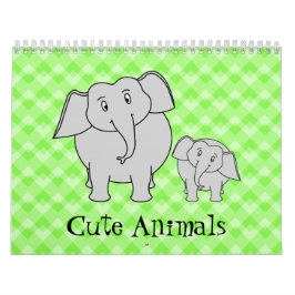 Cute Animals 2022 Ljusa Tecknader färgstarka Kalender