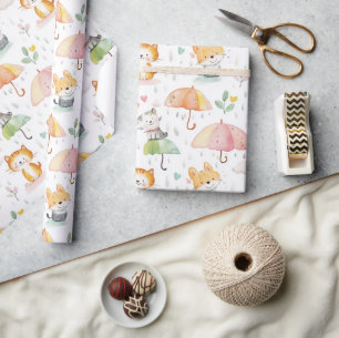 Cute Animals baby-gåva Pappra Presentpapper