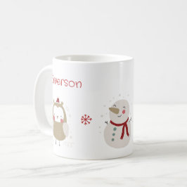 Cute Animals Barn jul Personlig mugg