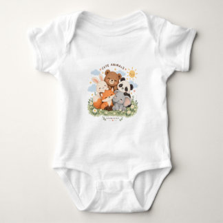 Cute Animals Club – söta djurvänliga baby T Shirt