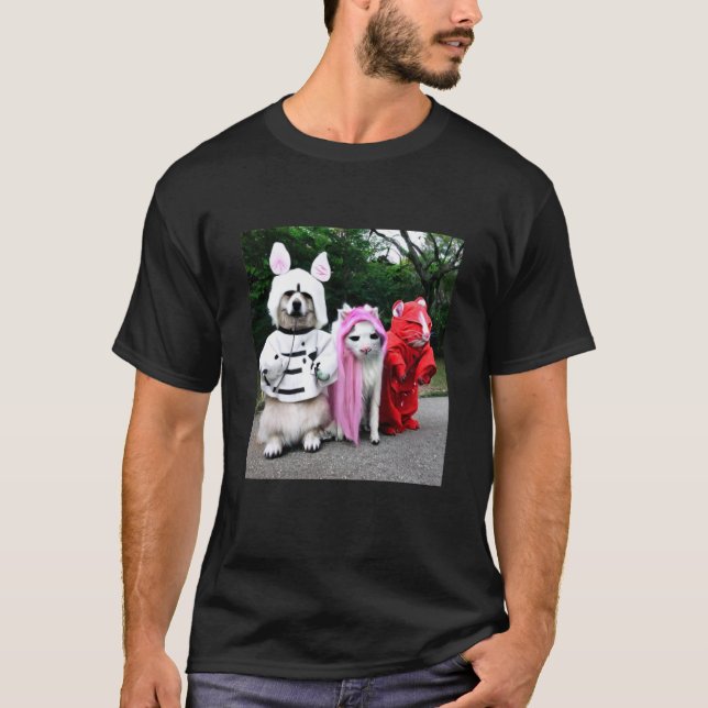 Cute Animals Cosplay T Shirt (Framsida)