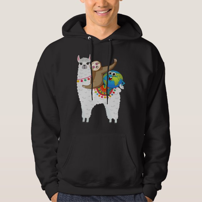 Cute Animals Earth Day Hoodie (Framsida)