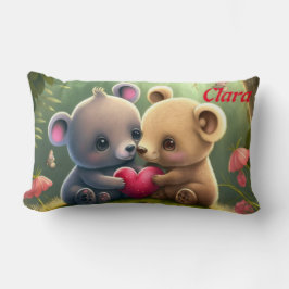 Cute animals i kärlek lumbarkudde