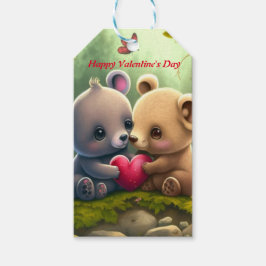 Cute animals i kärlek presentetikett