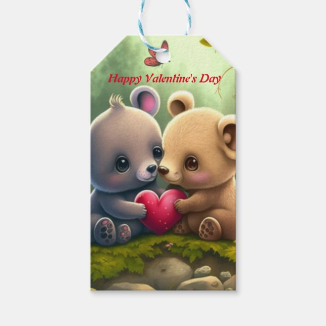 Cute animals i kärlek presentetikett (Framsidan)