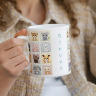 Cute Animals I Kids Custom Name Coffee Mugg