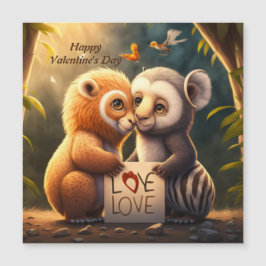 Cute animals in kärlek card