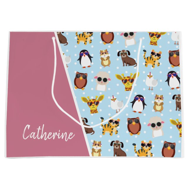 Cute Animals in Sunglass with Namn (Framsidan)