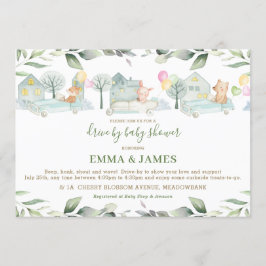 Cute Animals kör stor energi med babyskor Inbjudningar