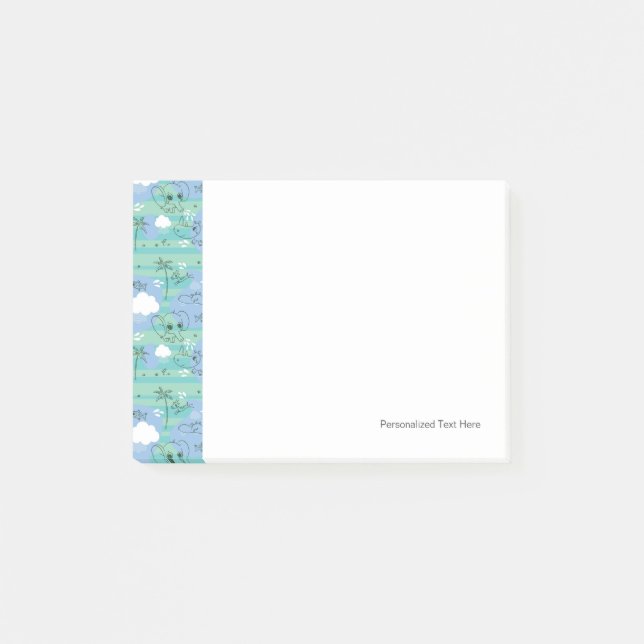 Cute animals leker med vatten 3 post-it block (Framsida)