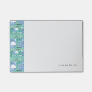 Cute animals leker med vatten 3 post-it block