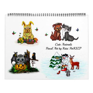 Cute Animals Pencil Art av Krisi ArtKSZP Kalender