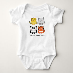 Cute animals personlig baby bodydress t shirt