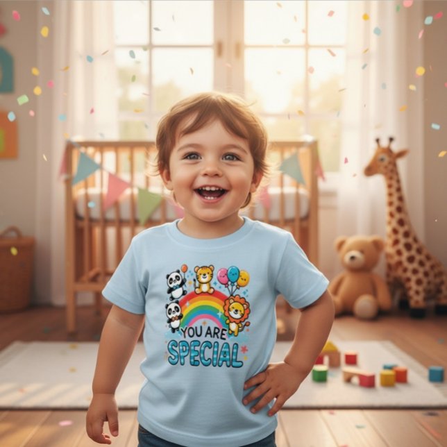 Cute Animals Rainbow Special Toddler Infant T Shirt (Skapare uppladdad)