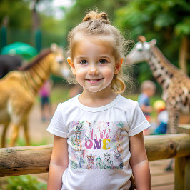 Cute Animals Safari Vild En Födelsedagsfest T Shirt