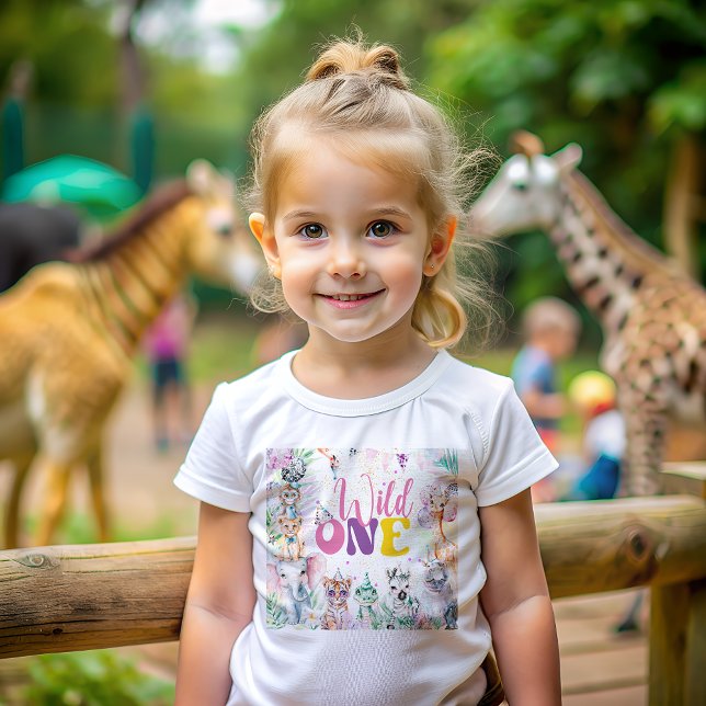 Cute Animals Safari Vild En Födelsedagsfest T Shirt (Skapare uppladdad)